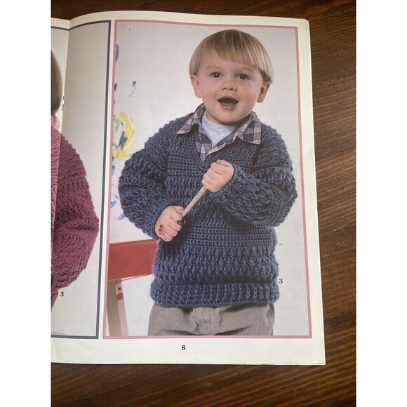 Leisure Arts Lot Cute for Kids 3006 Crochet for Baby877 Patterns Sweaters Bonnet - Picture 10 of 11